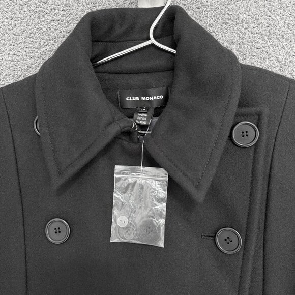 Club Monaco Cinched Waist Insulated Long Wool Coat - Picture 5 of 8